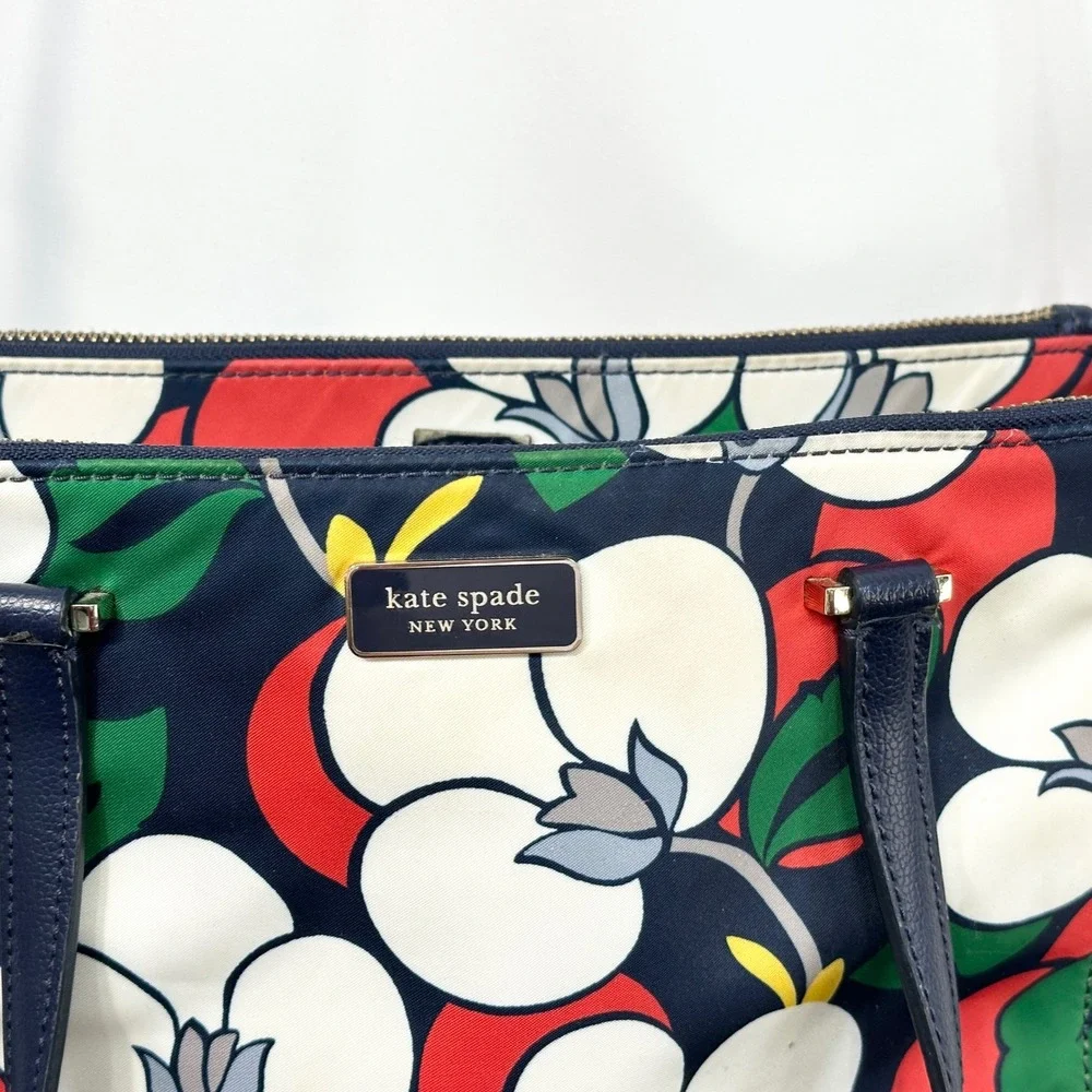 Kate Spade Dawn Breezy Floral Medium Satchel Handbag Purse Crossbody Bag